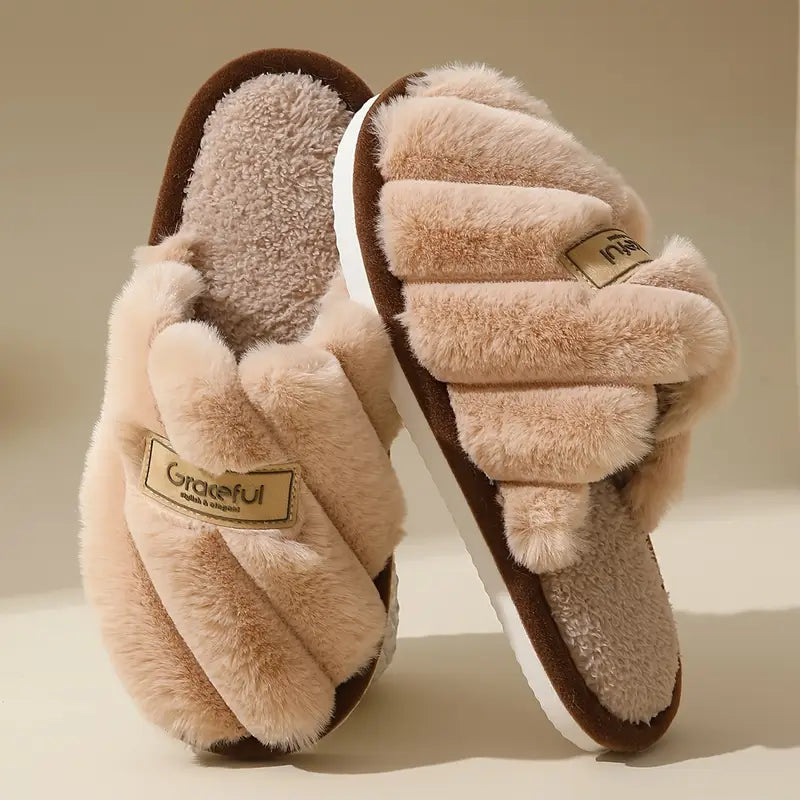 GraceFul Faux Fur Slides