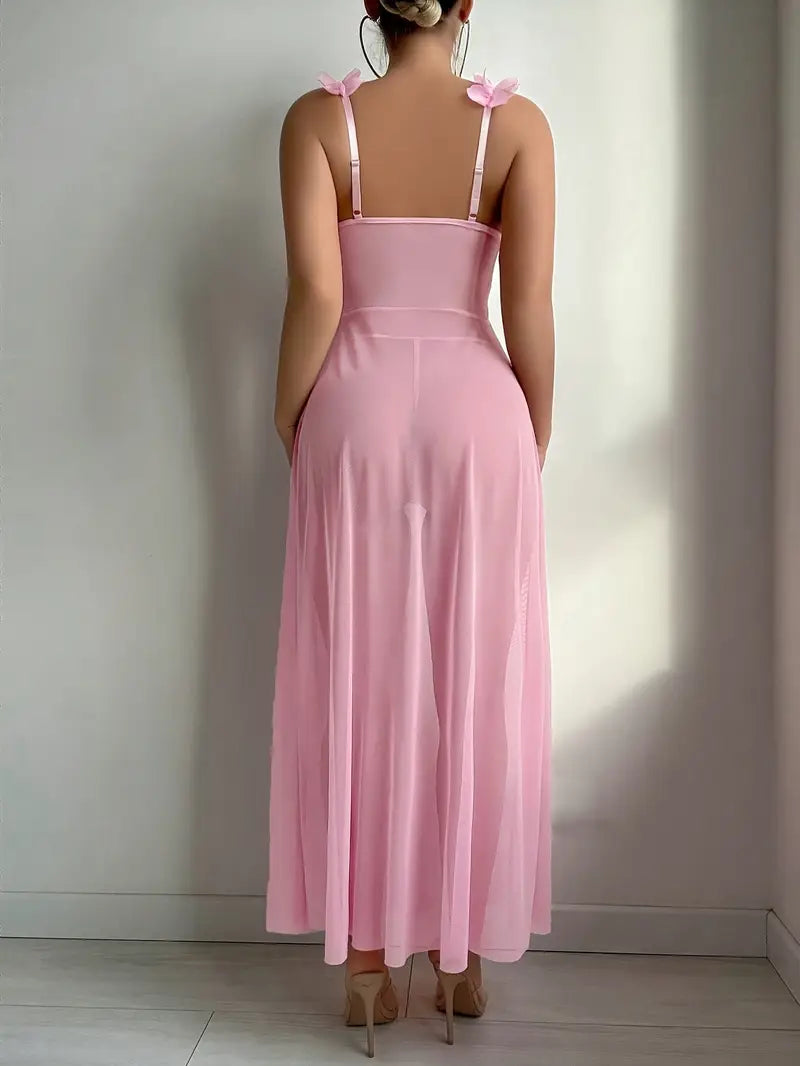 Velouré Mesh Gown Set
