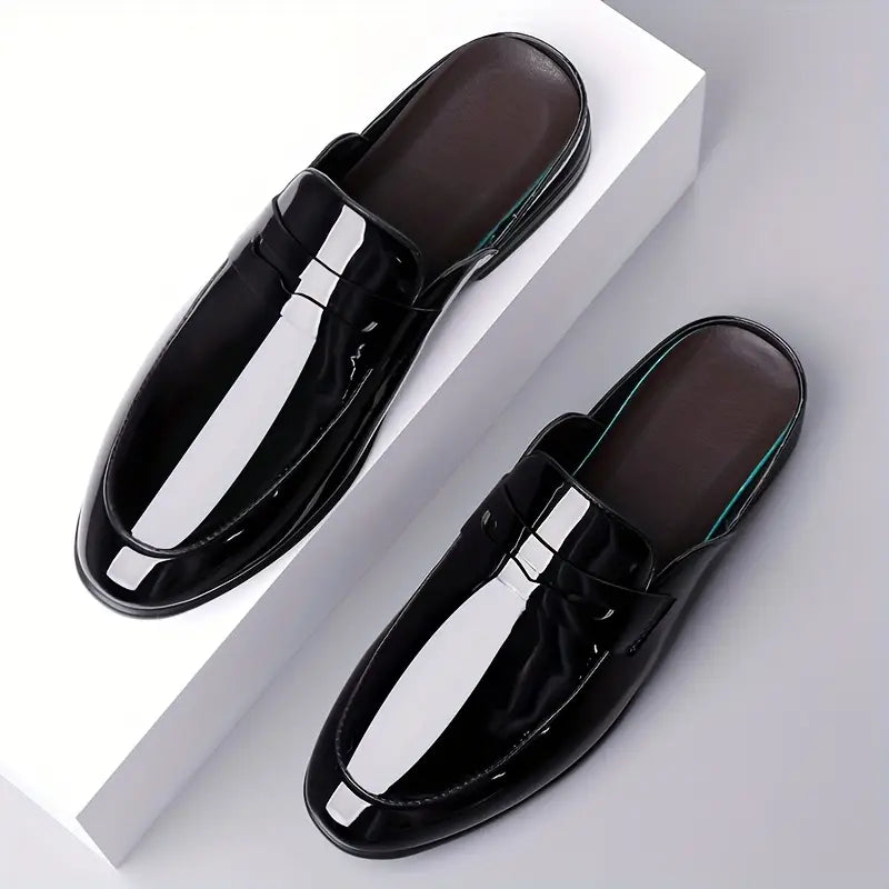 Oxford Gloss Slip Mules