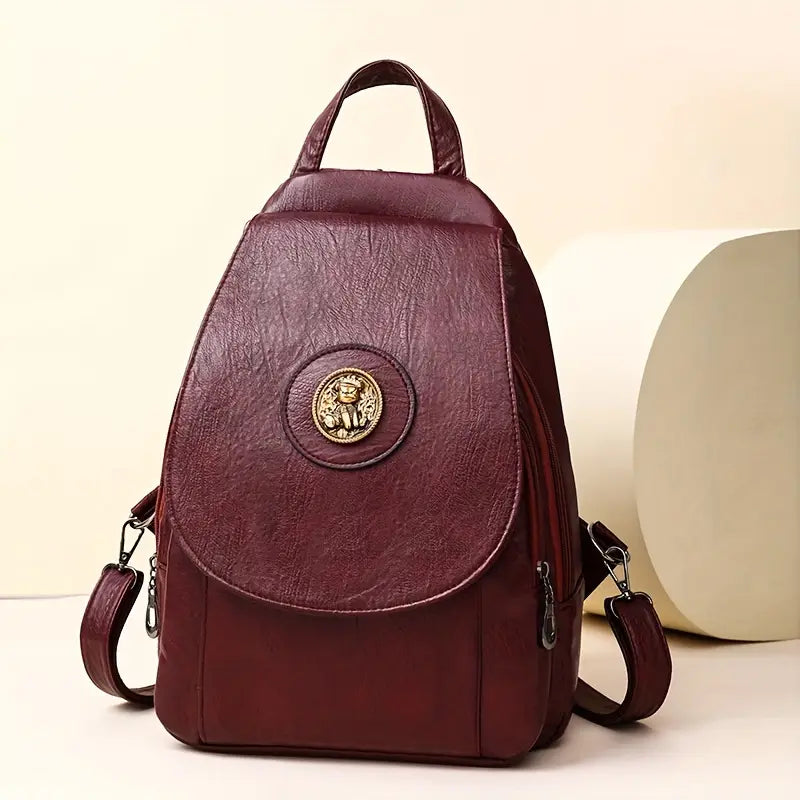 Heritage Crest Leather Backpack