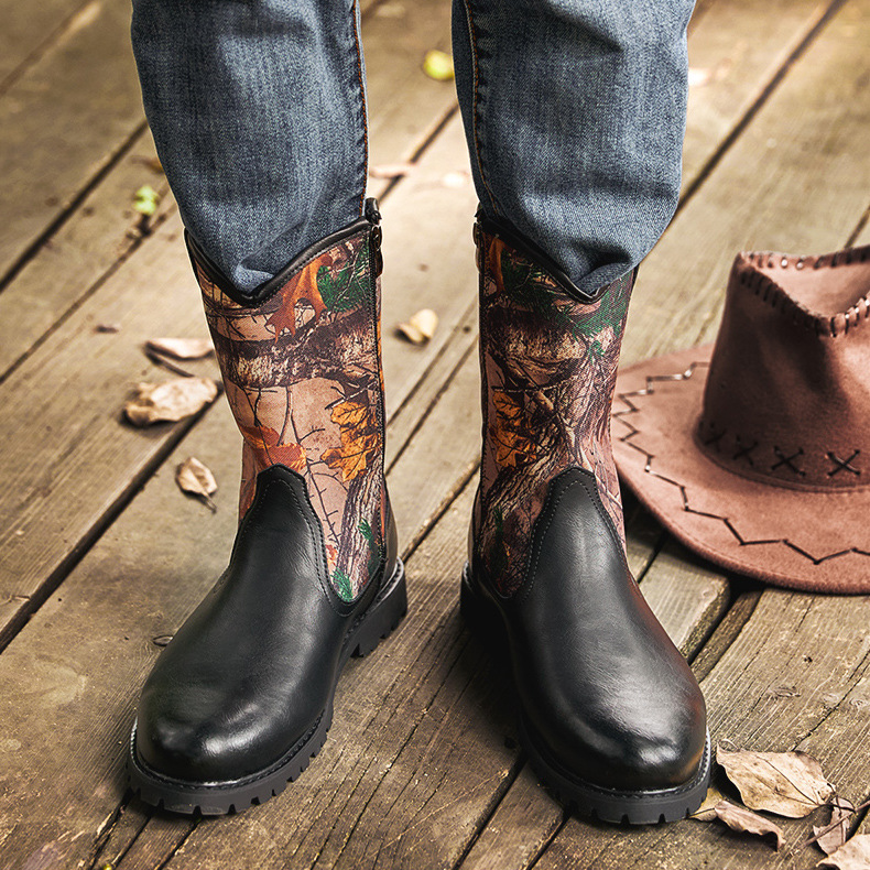 Palermo Camo Leather Boots