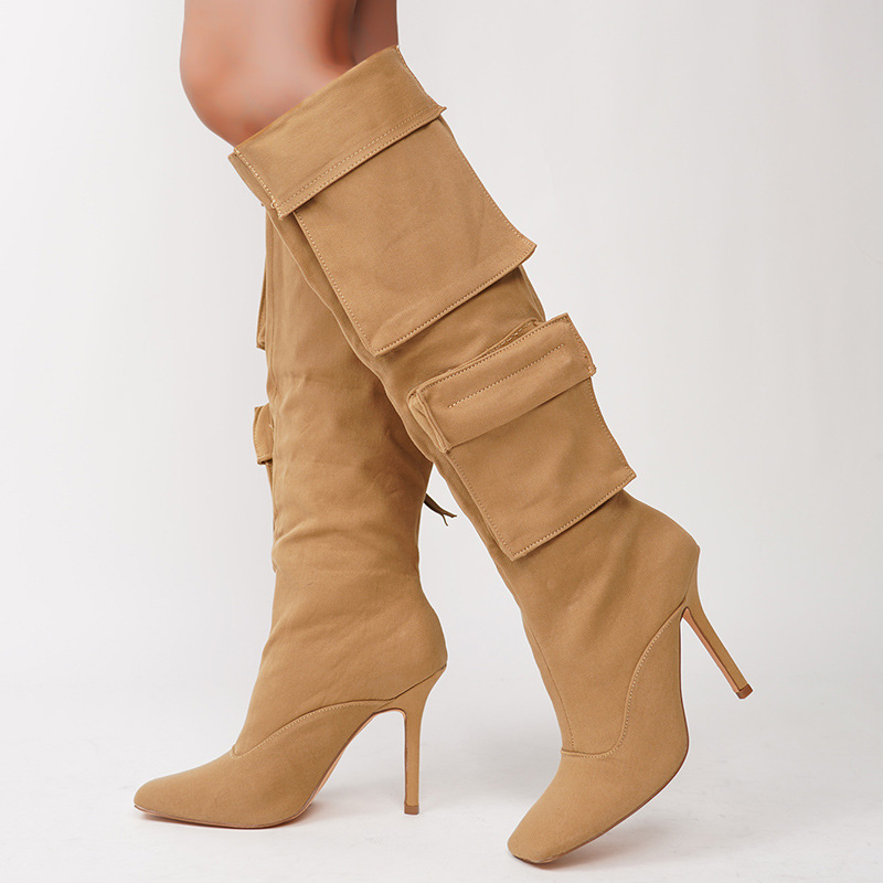 Georgina Knee-High Cargo Boots