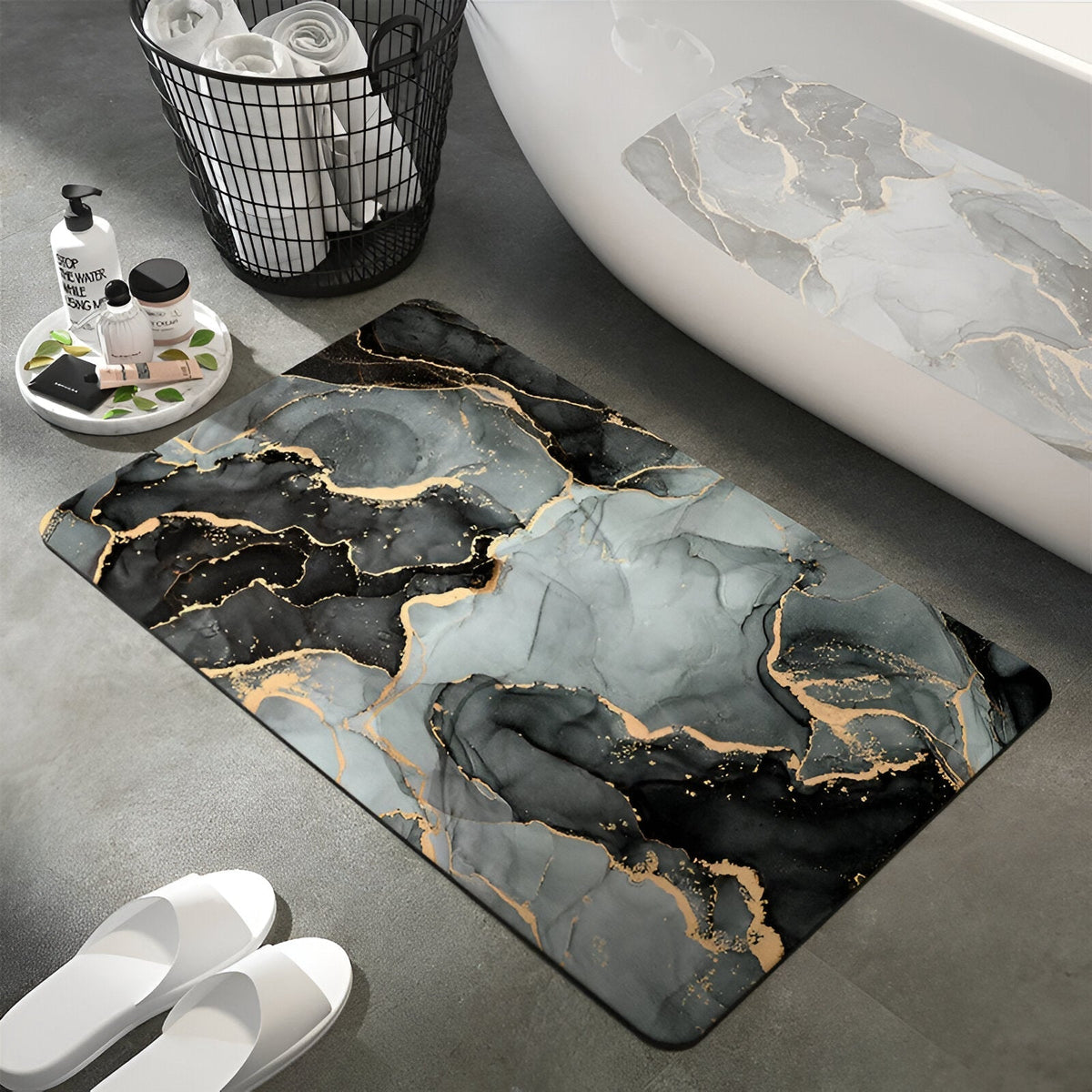 LuxeGold Stone Bath Mat