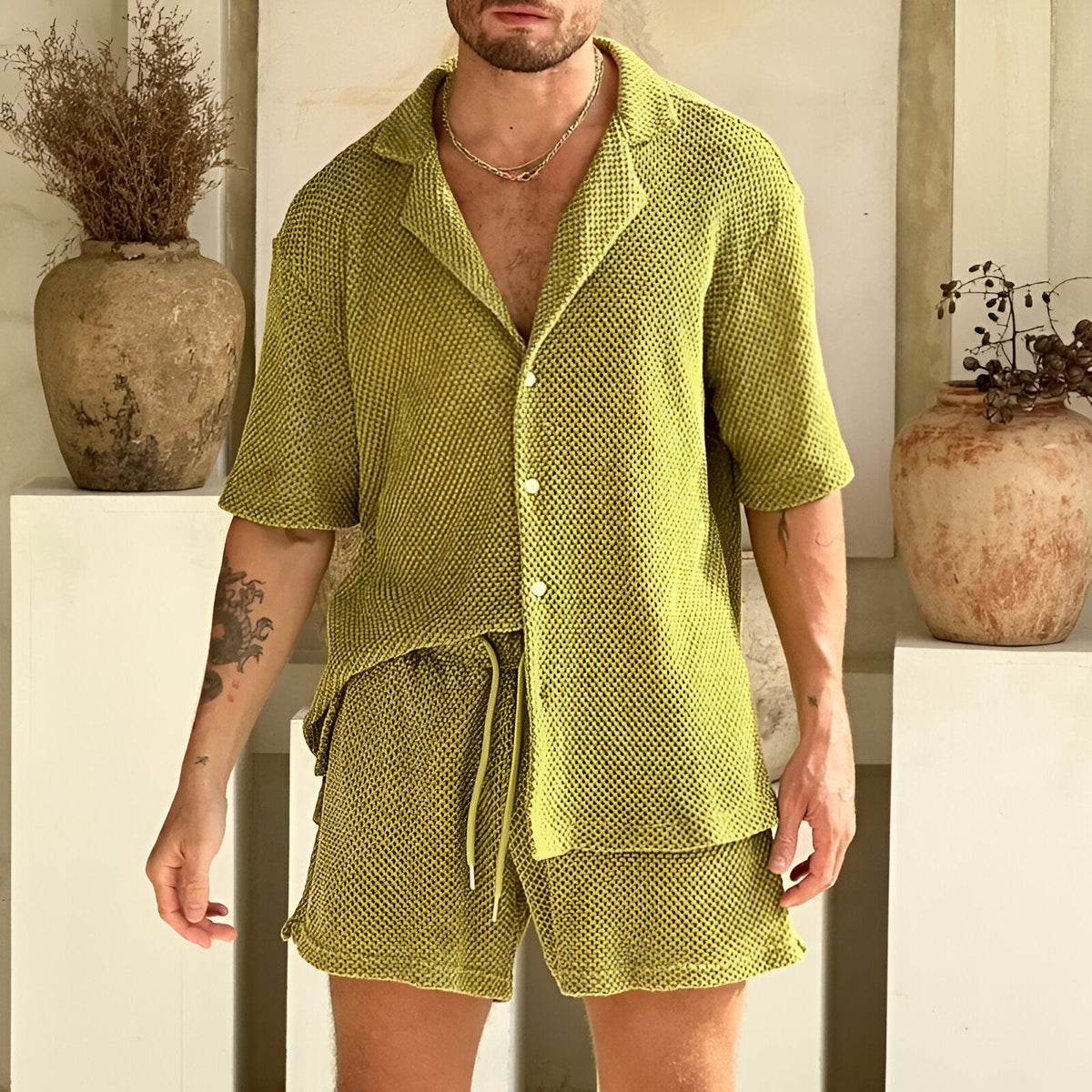 Waffle Breeze Knit Set
