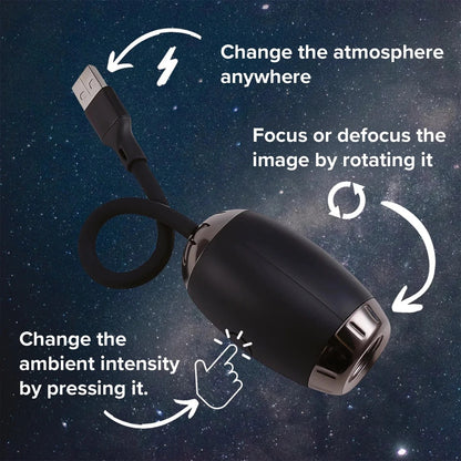 Mini Star Projector Night Light | USB Galaxy Projector